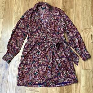 Paisley Ralph Lauren wrap dress size 4P